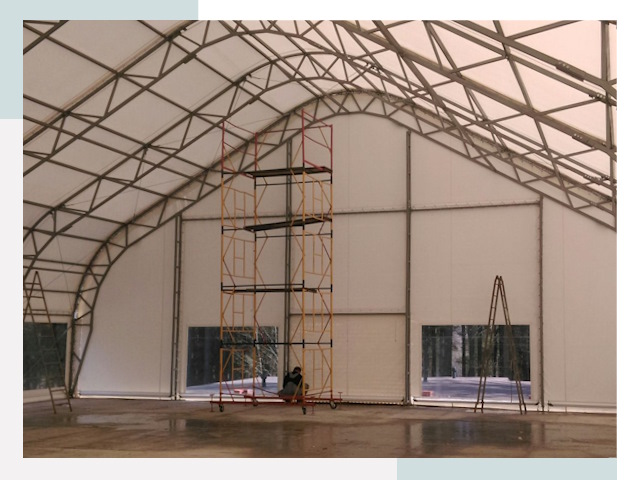 Шатровые ангары в Амурске