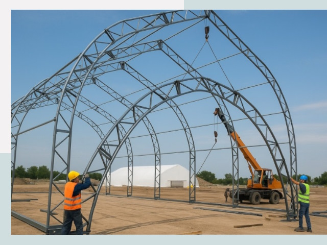 Монтаж ангаров в Амурске от 620 руб. - Надежно и быстро